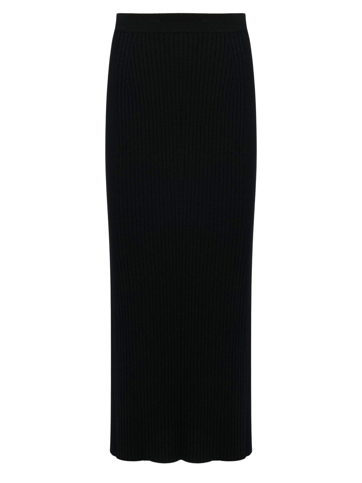 BASEPLUS_Black SKIRT - Black