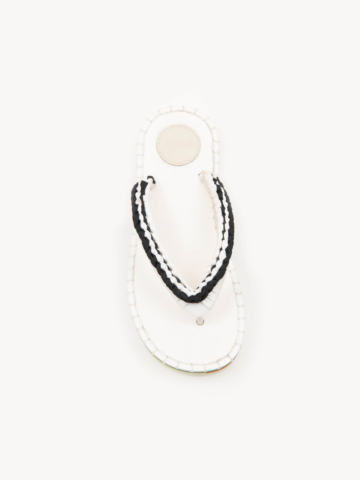 White & Black FLAT SANDA - White & Black