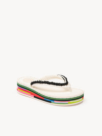 White & Black FLAT SANDA - White & Black
