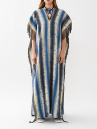 BASEPLUS_Blue & Beige COAT - Blue & Beige