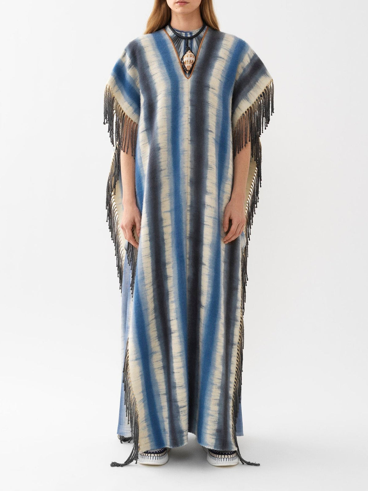 BASEPLUS_Blue & Beige COAT - Blue & Beige