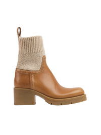 BASEPLUS_Quiet Brown ANKLE BOOTS - Quiet Brown