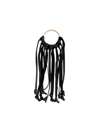 BASEPLUS_Black SHORT FRINGES RING - Black