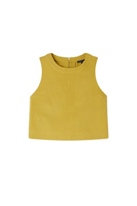 Blouse Pampa sans manches en denim - Jaune Doré