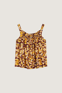 JAUNE/PRUNE _ Chemise Papillon en coton - Jaune & prune