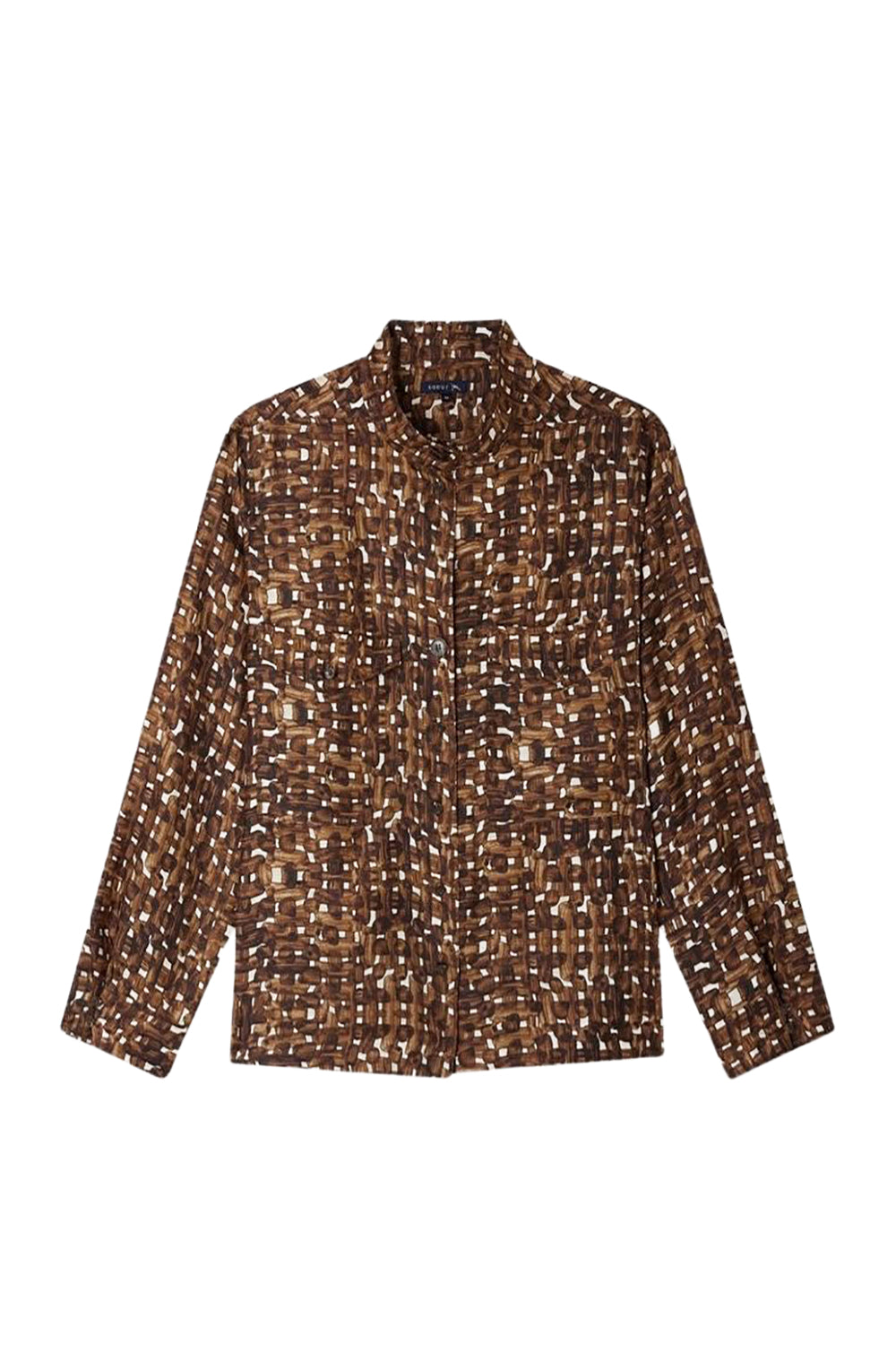 CHARBON/ECRU BLOUSE BLOSSOM