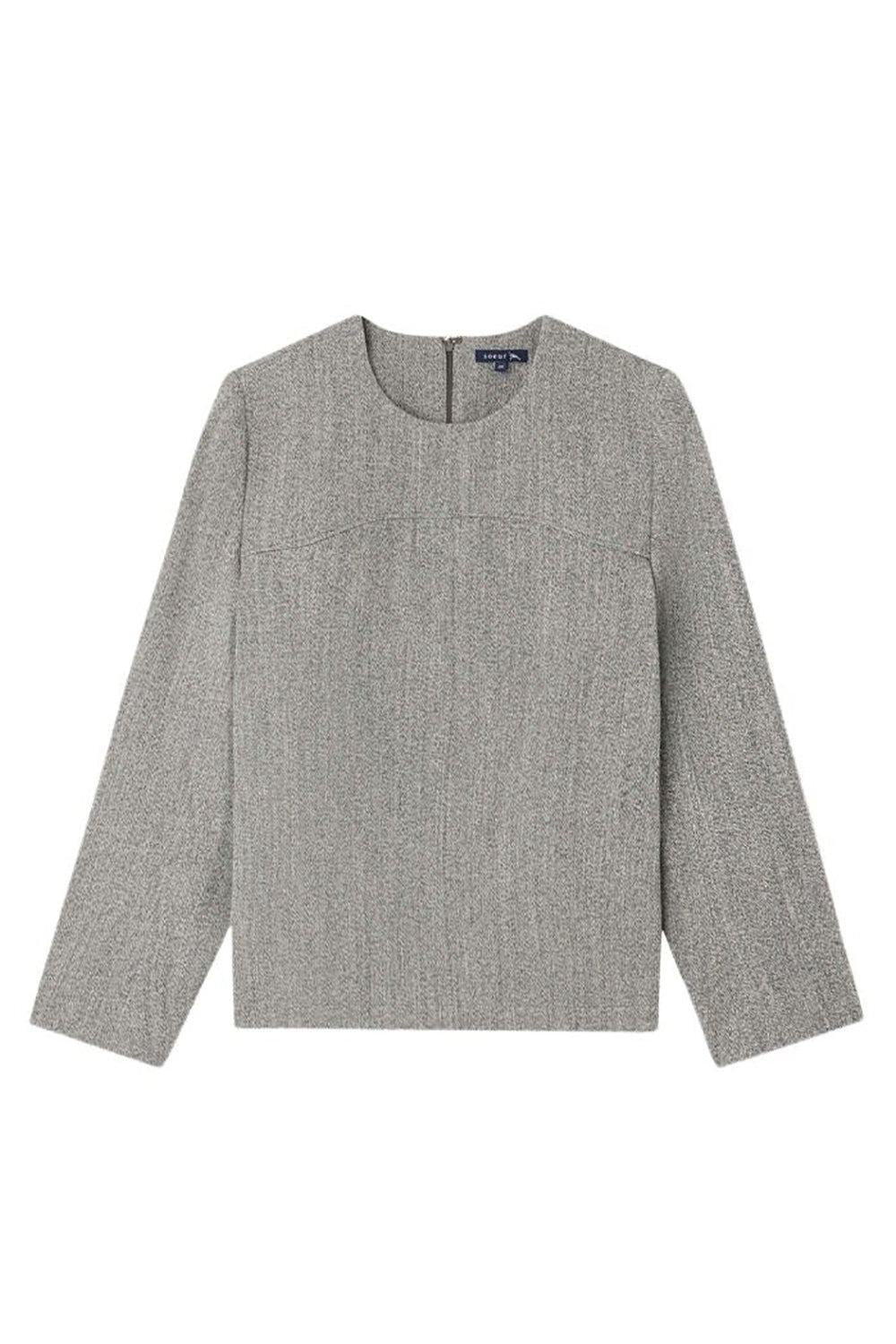 GRIS CHINE BLOUSE CLARISSE