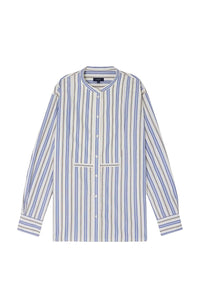 Dori cotton blouse - Blue & White