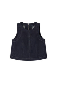 Blouse Eli à manches courtes en demin - Brut