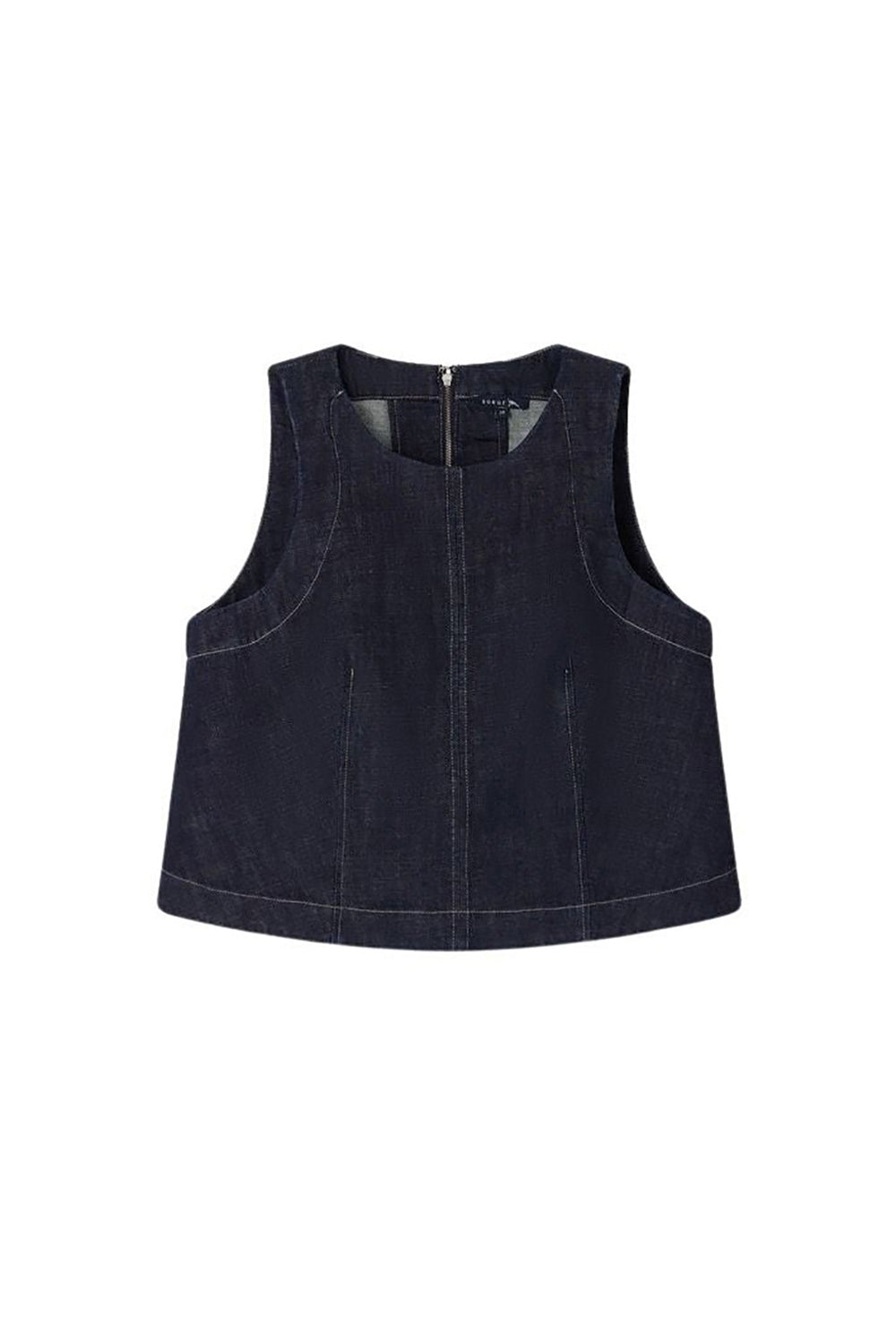 Blouse Eli à manches courtes en demin - Brut