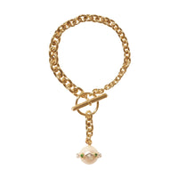 Bracelet Chelsea N°4 en or sertie de diamant - Émeraude & Perle