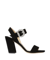 Cheri sandals with 85 suede embellishments - Black