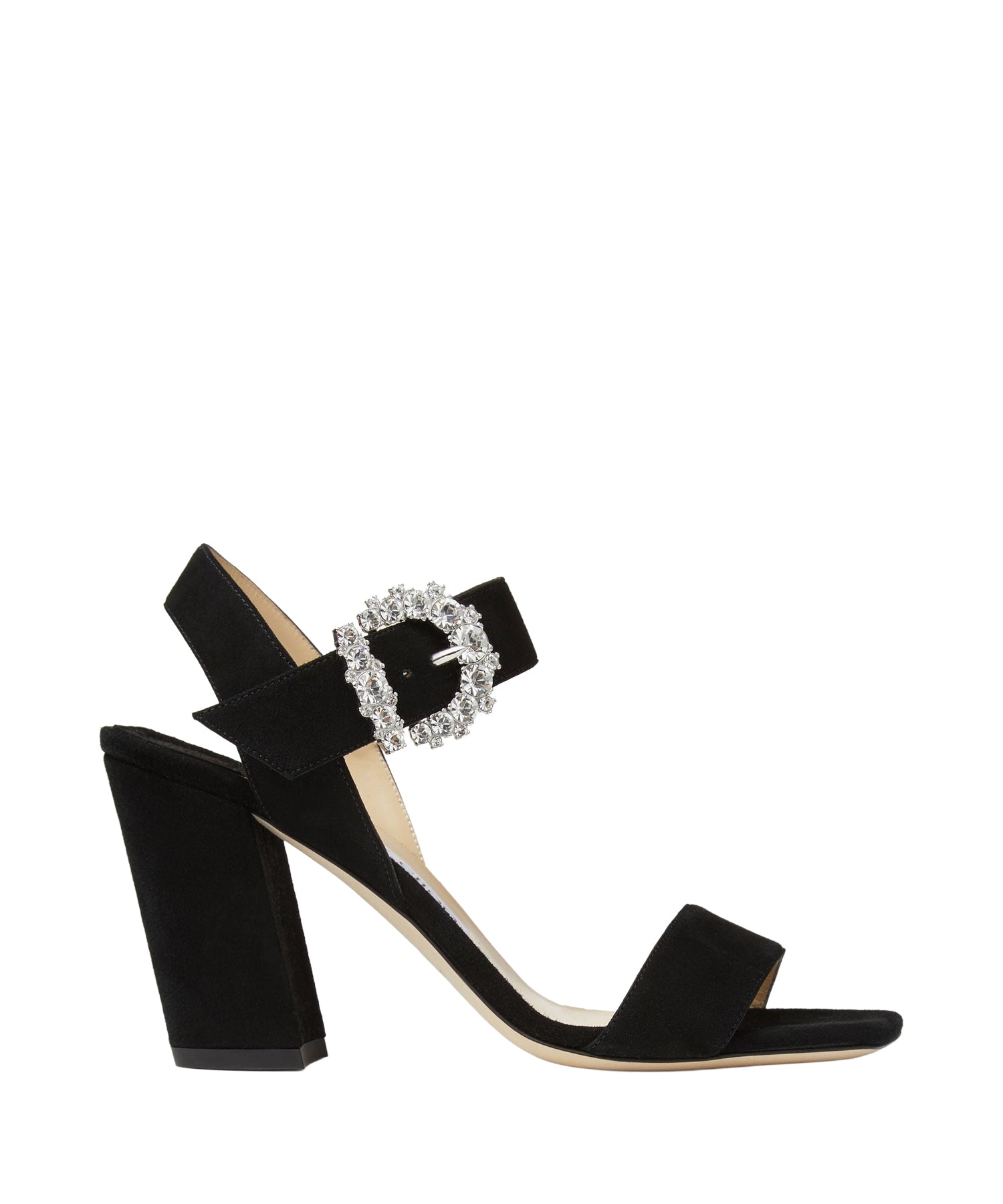 Cheri sandals with 85 suede embellishments - Black