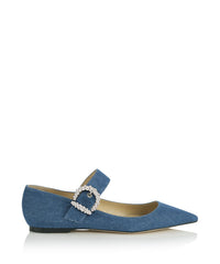 Cheri flat ballerinas with buckle - Denim