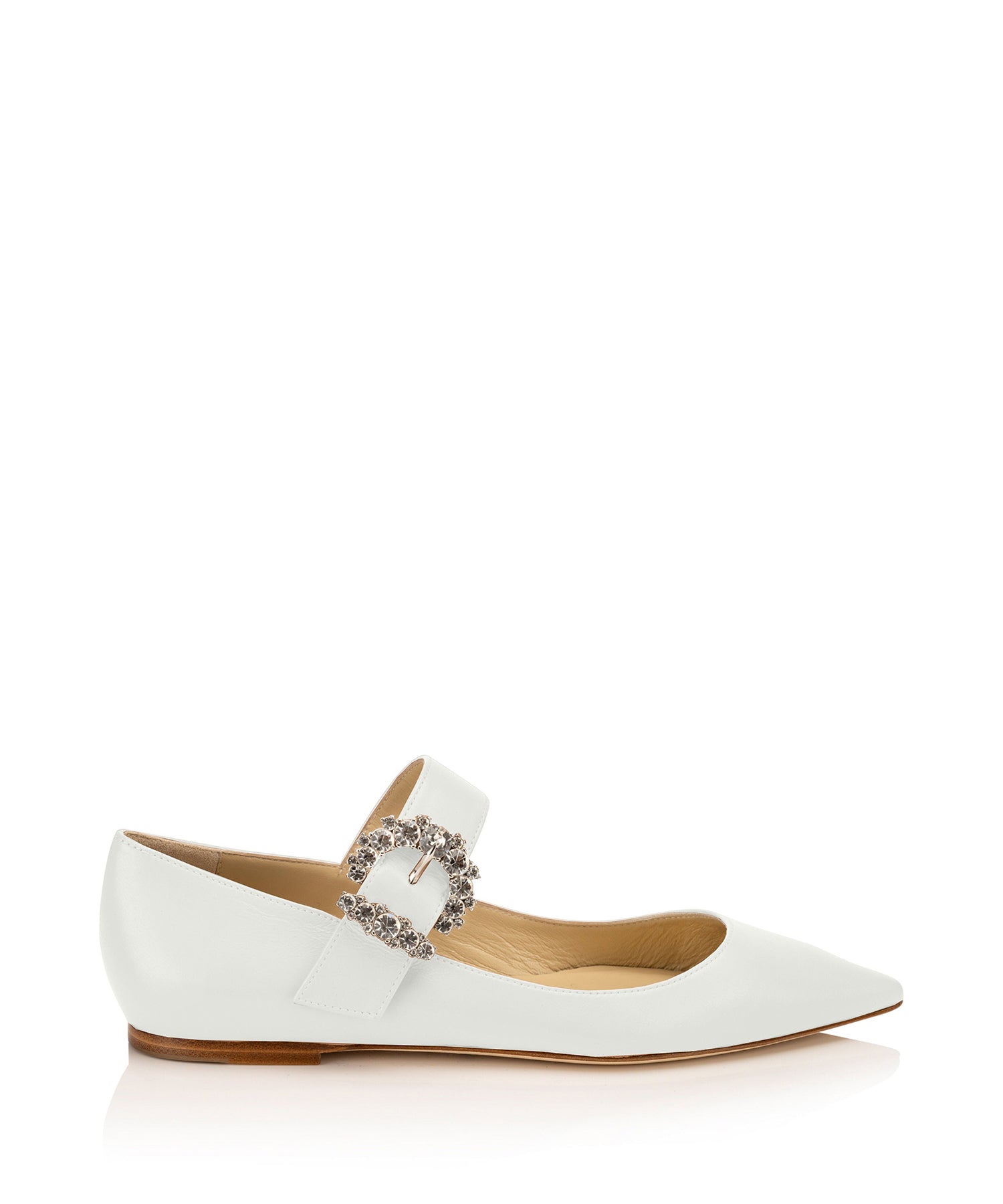Ballerines plates Cheri en cuir - Milk