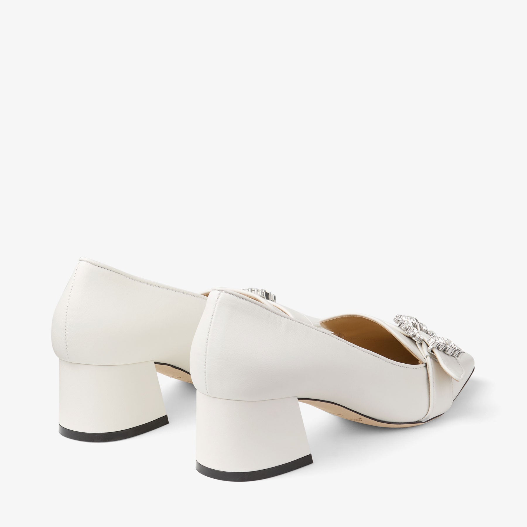 Cheri 45 leather loafers with buckle fastening - Milk