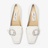 Cheri 45 leather loafers with buckle fastening - Milk
