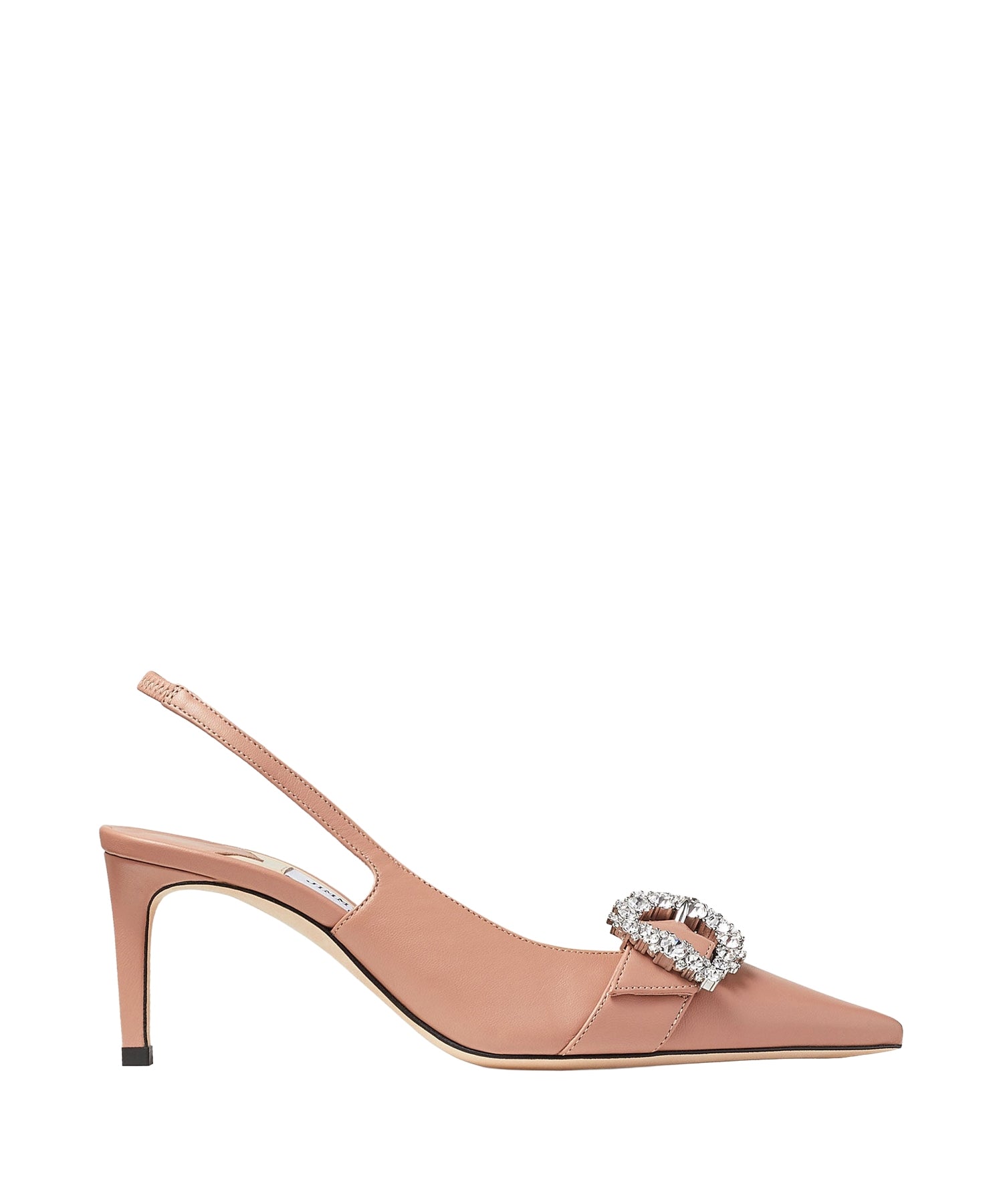 Slingbacks Cheri 65 en cuir - Powder Pink