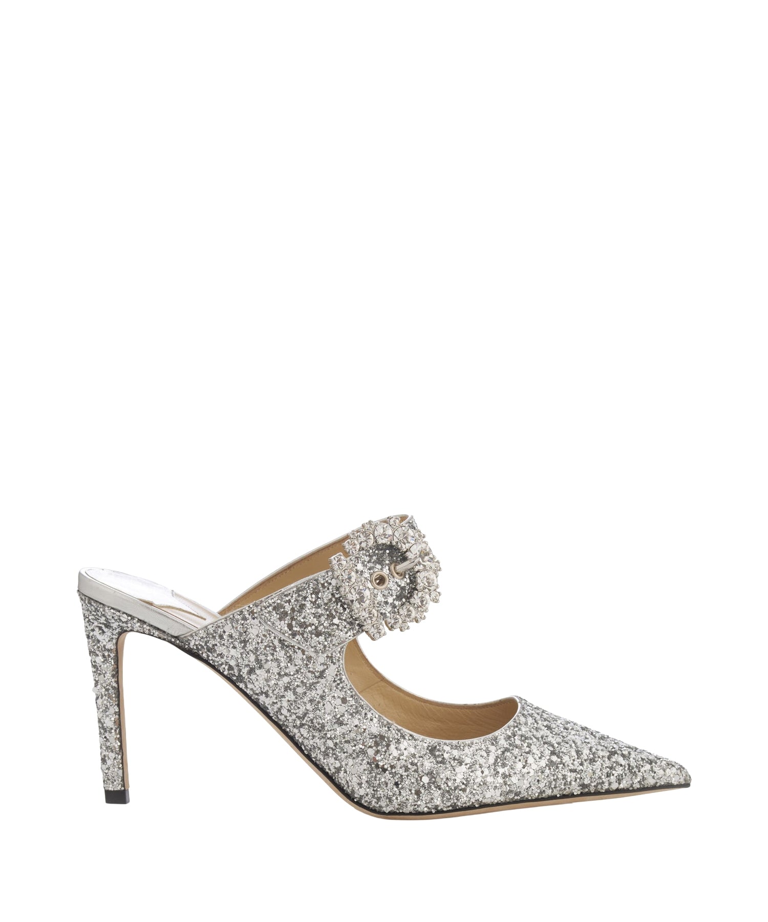 Cherisi 85 crystal mules - Silver