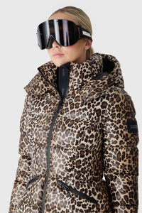 Cheetah Ladies Hooded Down Jacket