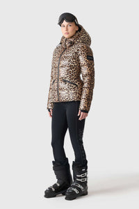 Cheetah Ladies Hooded Down Jacket