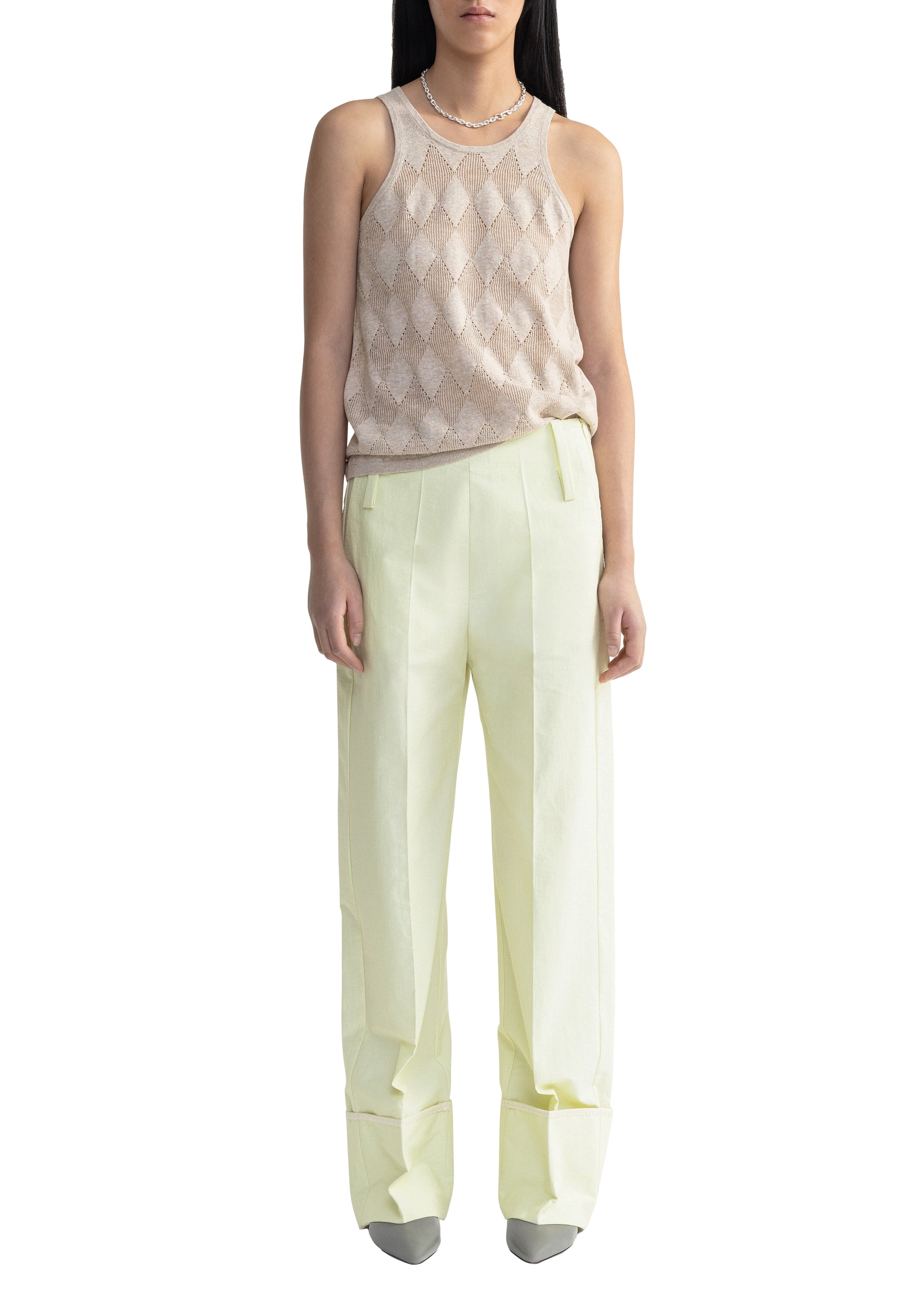 Pantalon Chip large à revers - Canary
