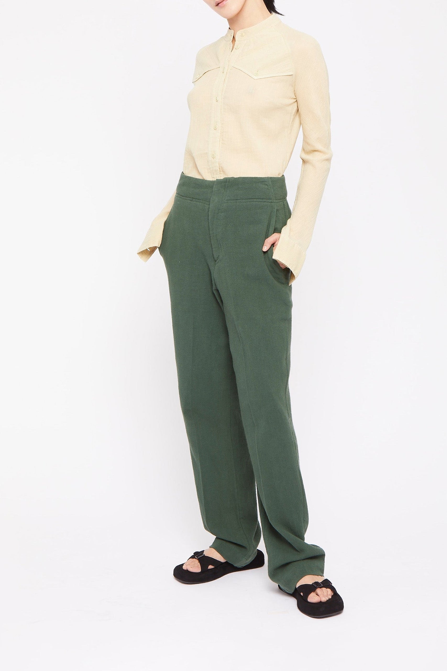 Pantalon Citron coupe droite - Green
