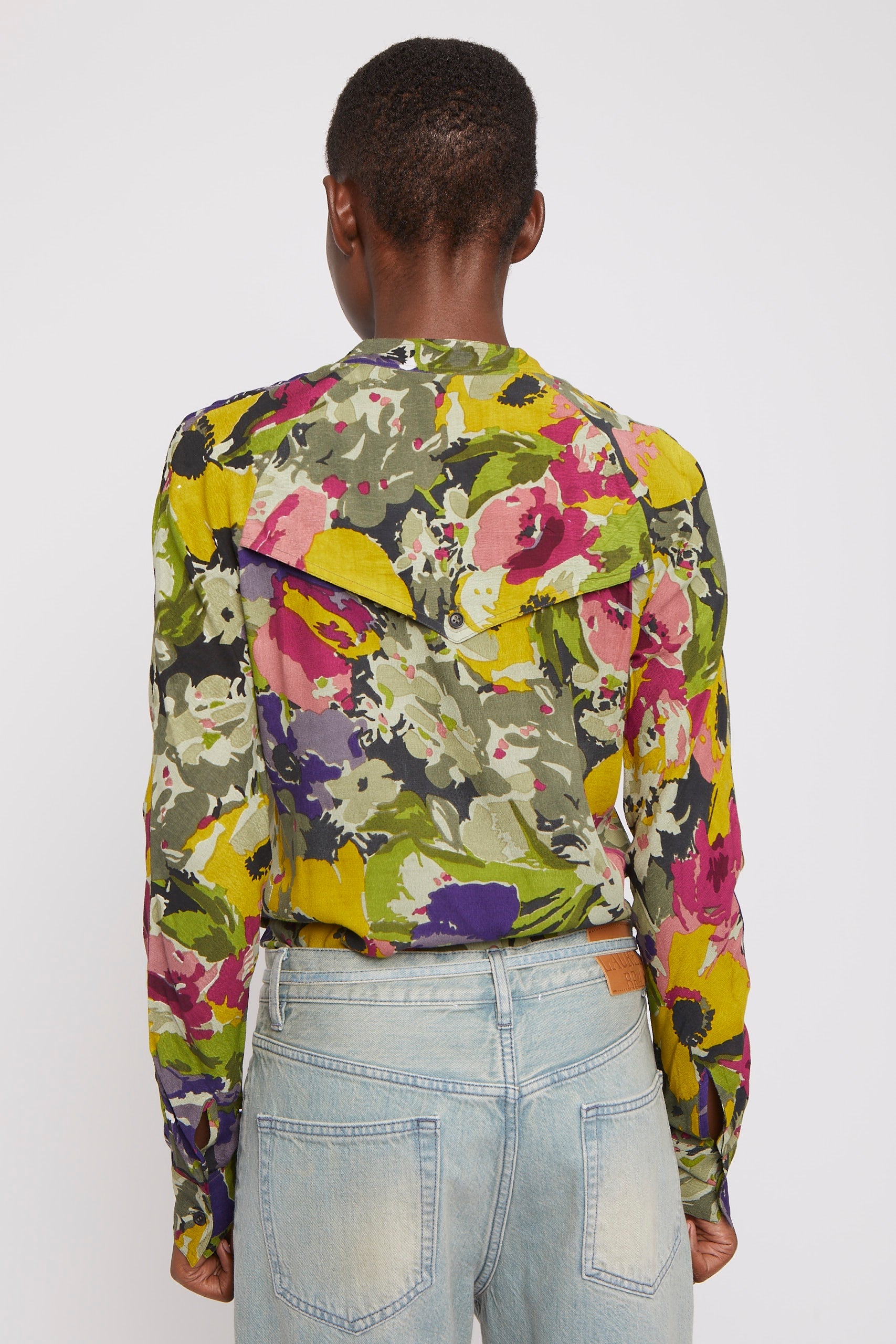 Blouse Chlo fleurie moulante en lin - Poppy