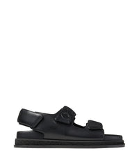 Sandales Choo en cuir avec logo embossé - Black