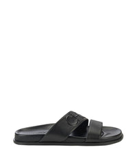 Sandales Choo en cuir avec logo Choo embossé - Black