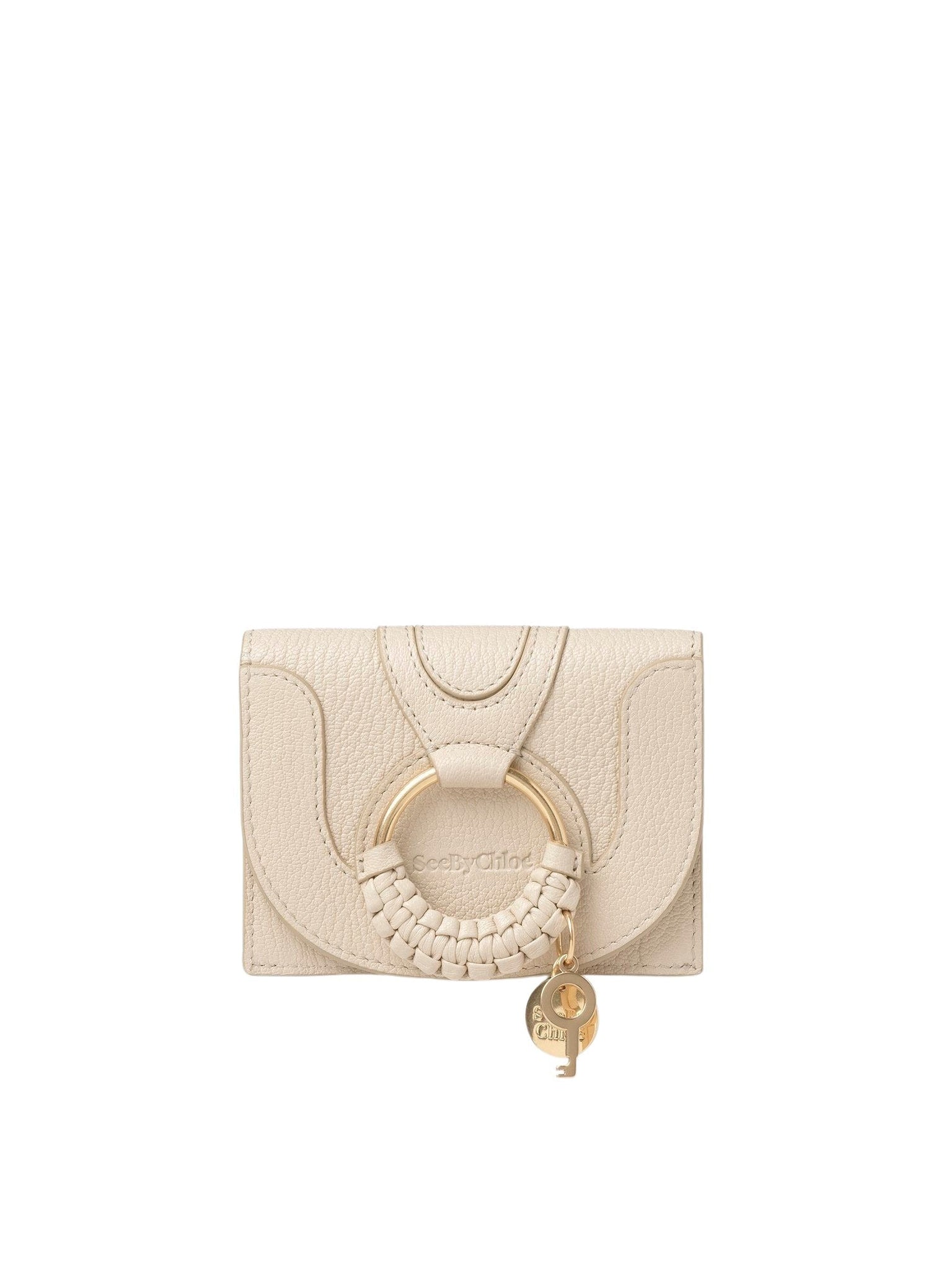 Étui à clés Hana en cuir - Cement Beige