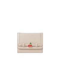 Portefeuille Compact My en cuir - Cement Beige