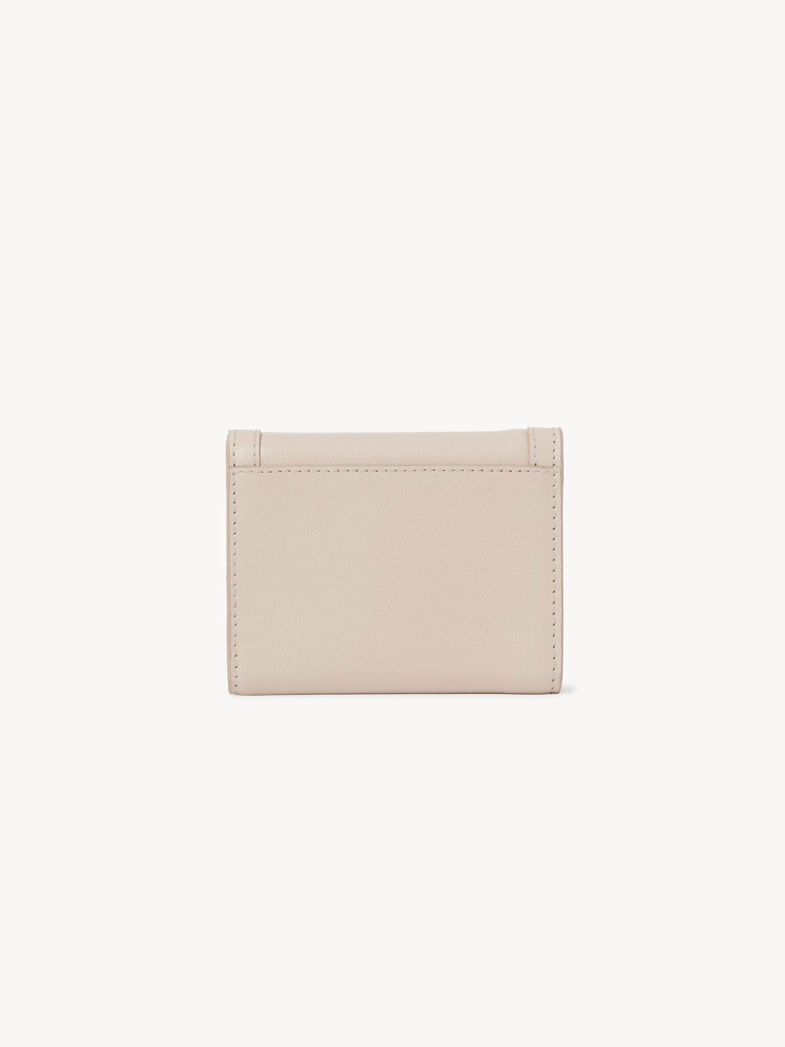 Portefeuille Compact My en cuir - Cement Beige