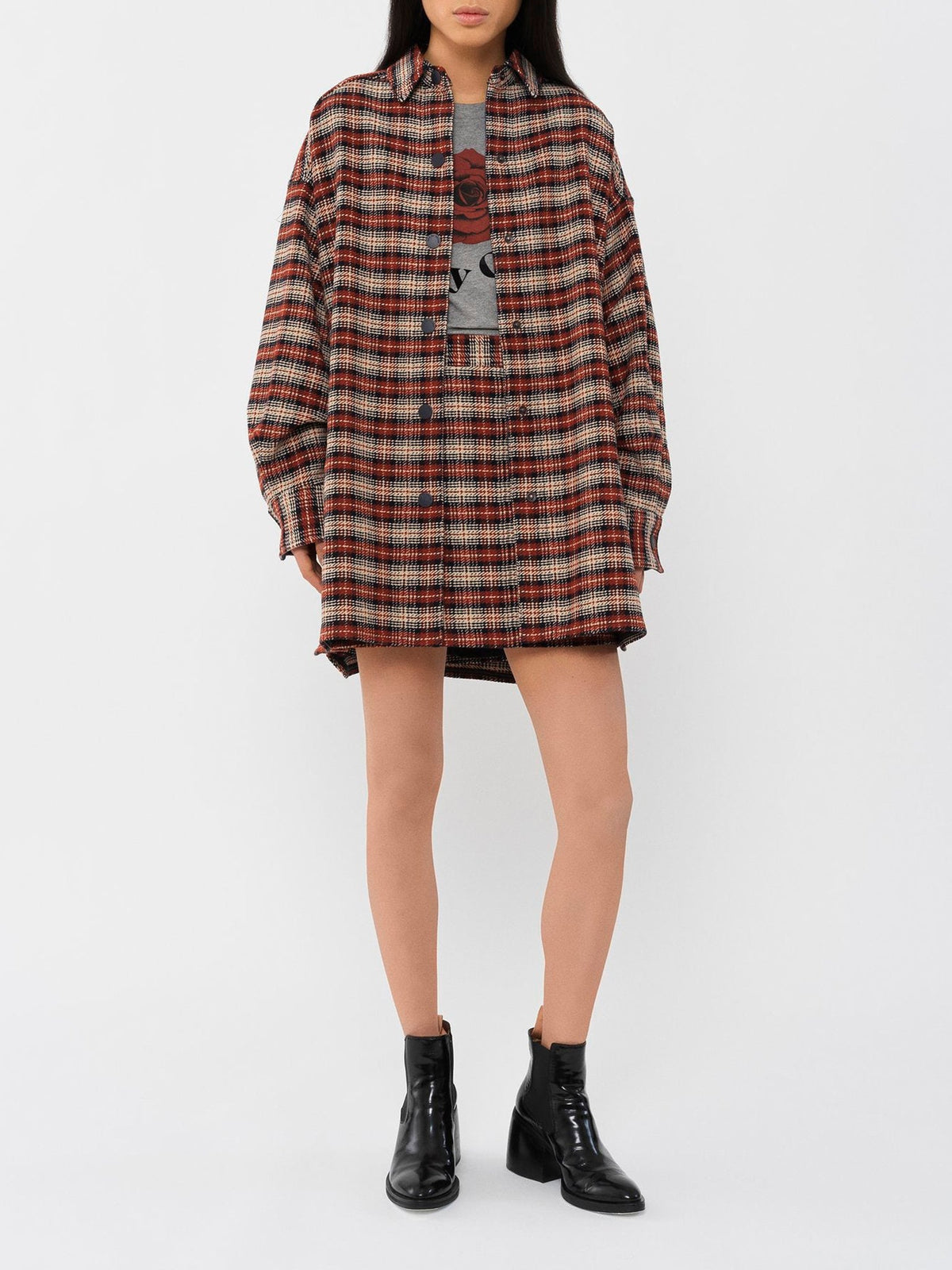 BASEPLUS_Multicolor Brown JACKET - Multicolor Brown
