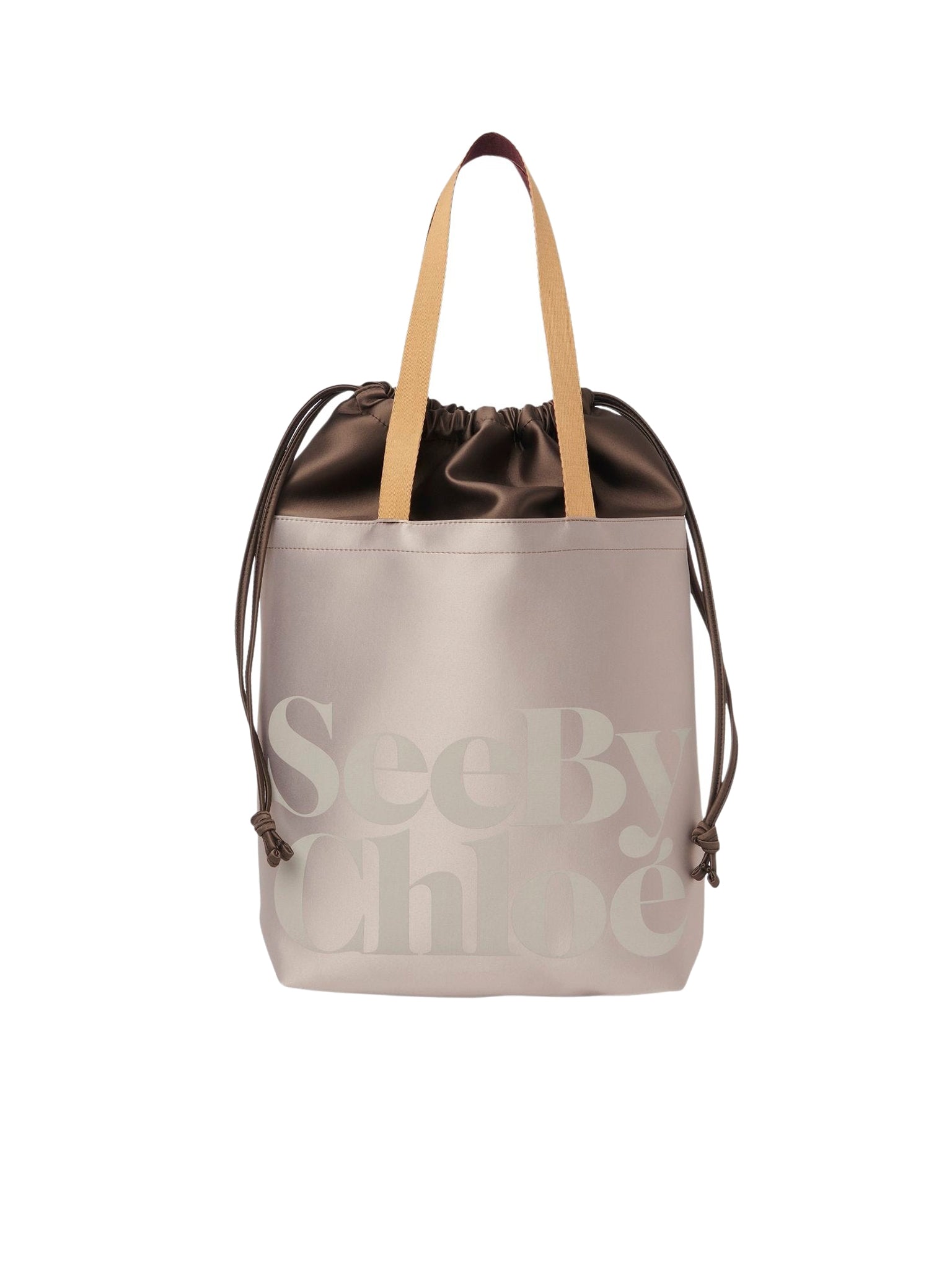 Petit sac cabas en satin - Silver