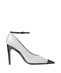 Cierra 100 pumps in leather - Marl Grey & Black