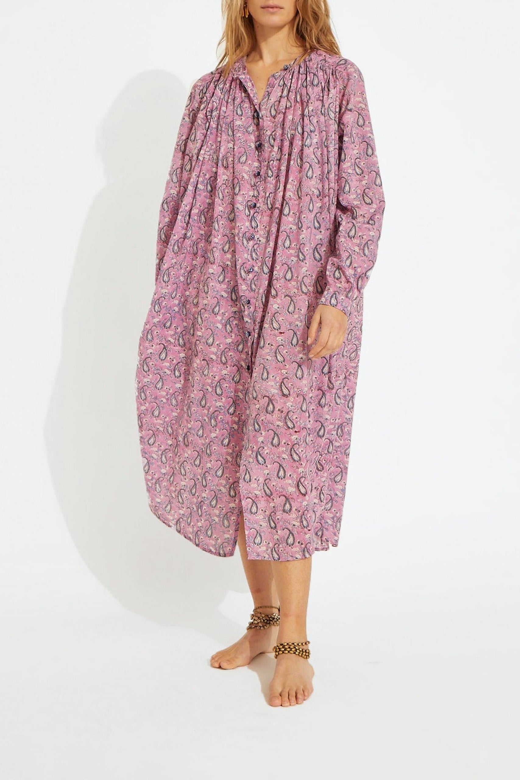 Robe Cigar coupe longue ample - Pink