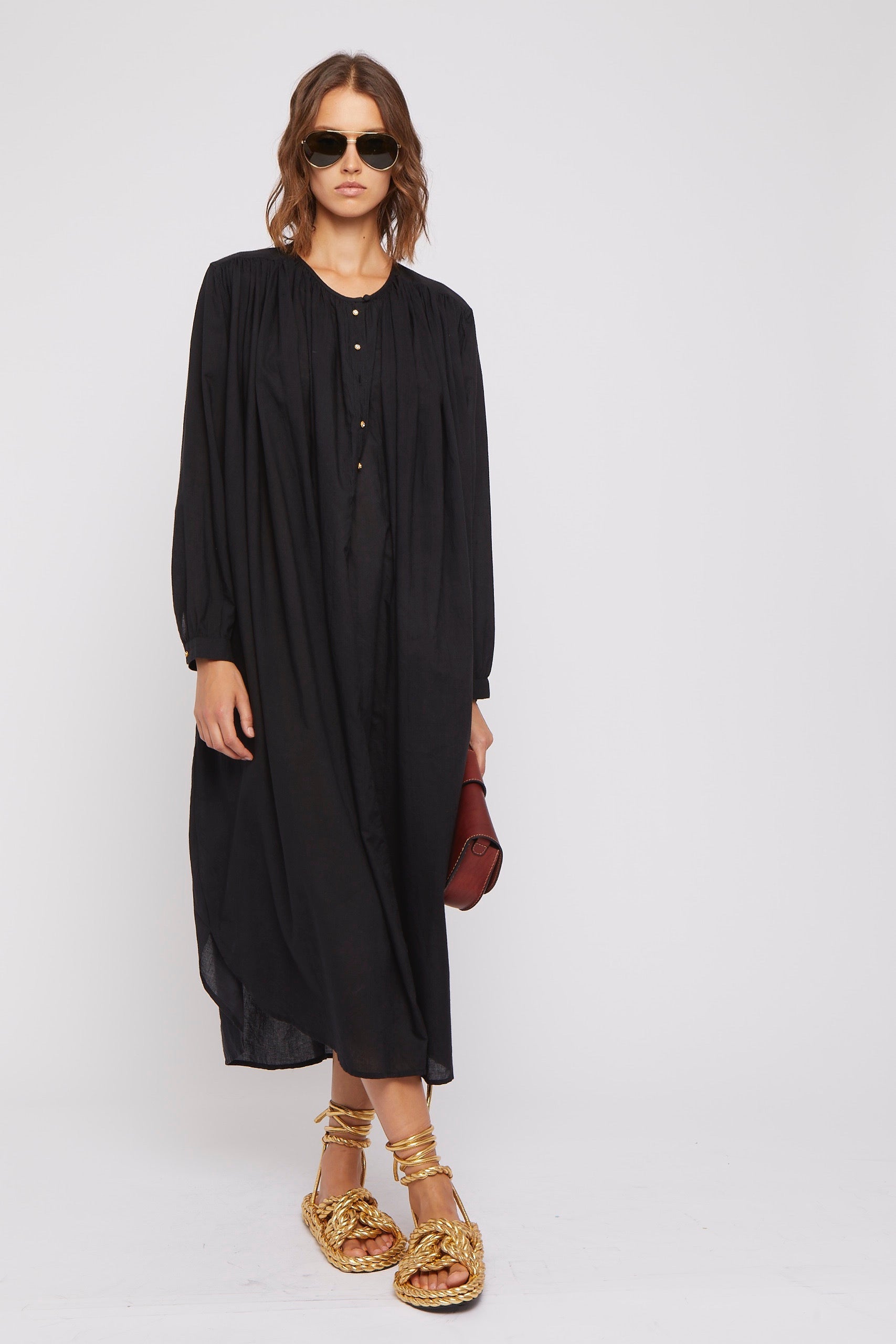 ZNOSTOCK_BLACK ROBE CIGAR LONG - Black