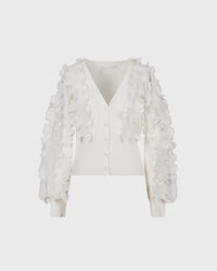 White / Cardigan Ciline