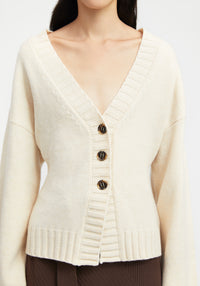 Cardigan Cirrus en laine - Ivory