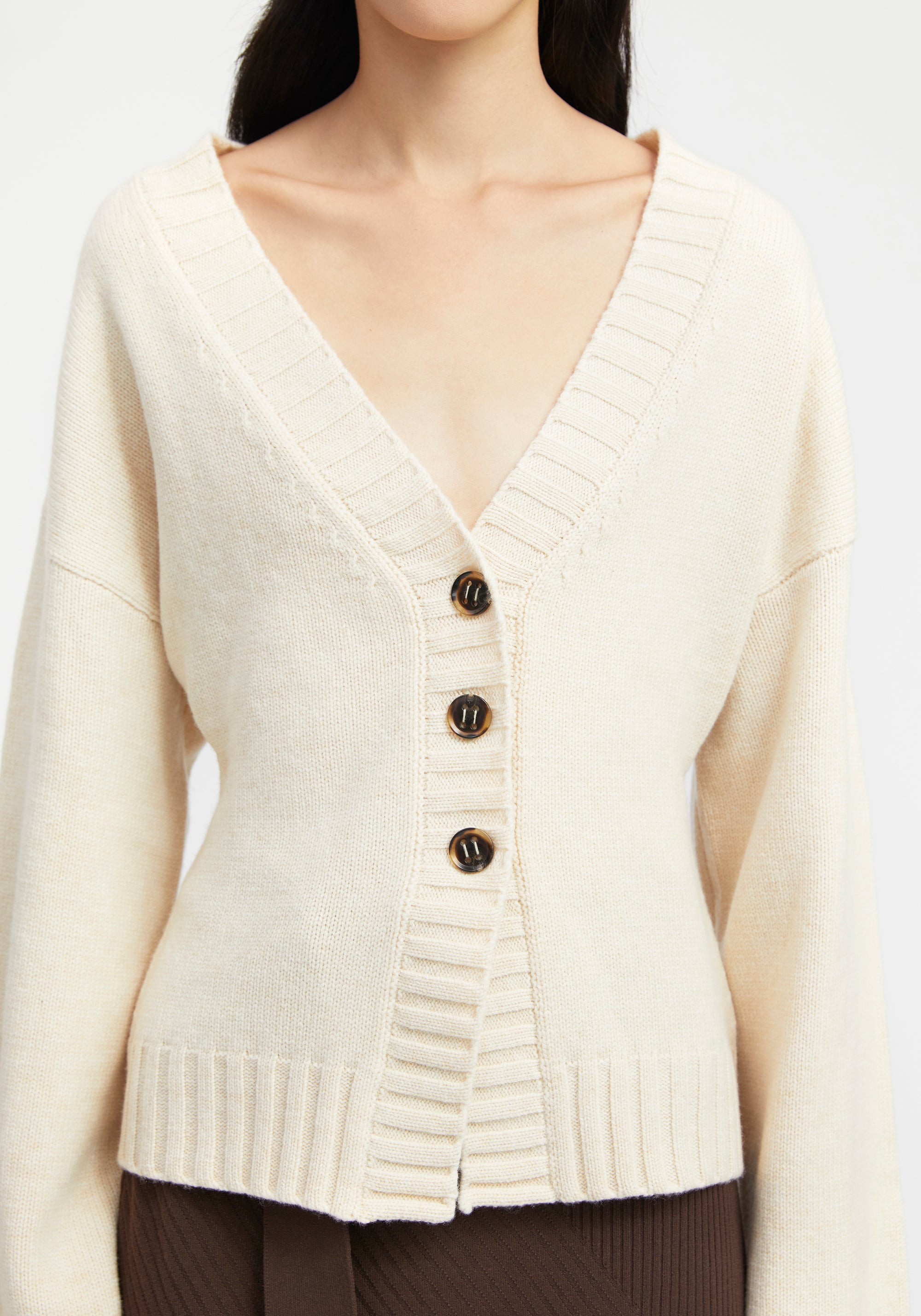 Cardigan Cirrus en laine - Ivory