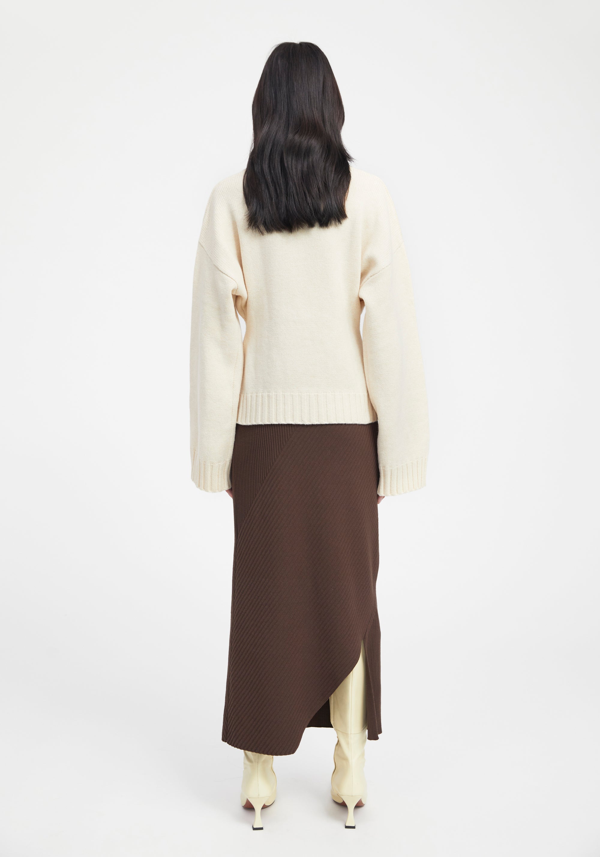 Cardigan Cirrus en laine - Ivory