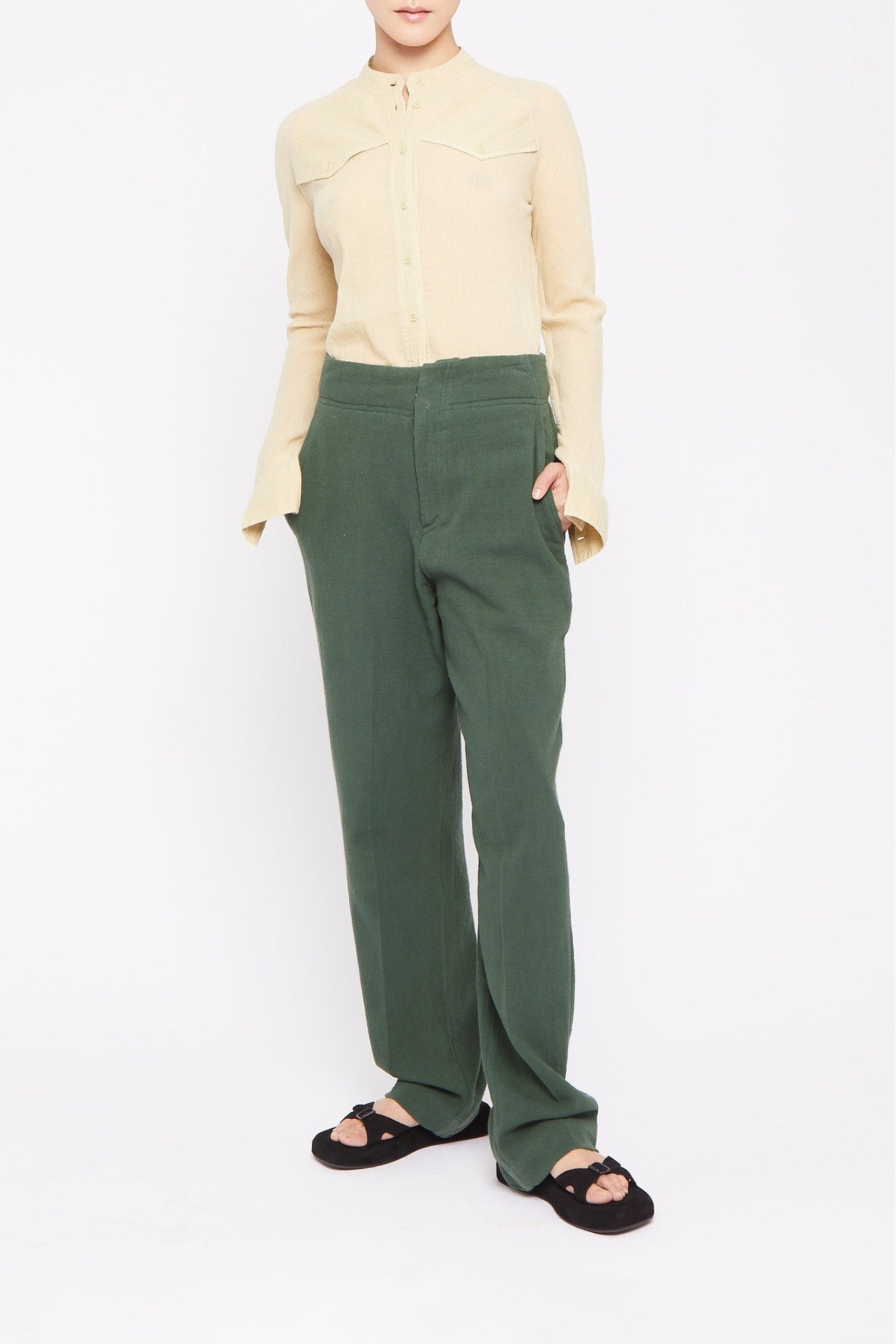 Pantalon Citron coupe droite - Off White