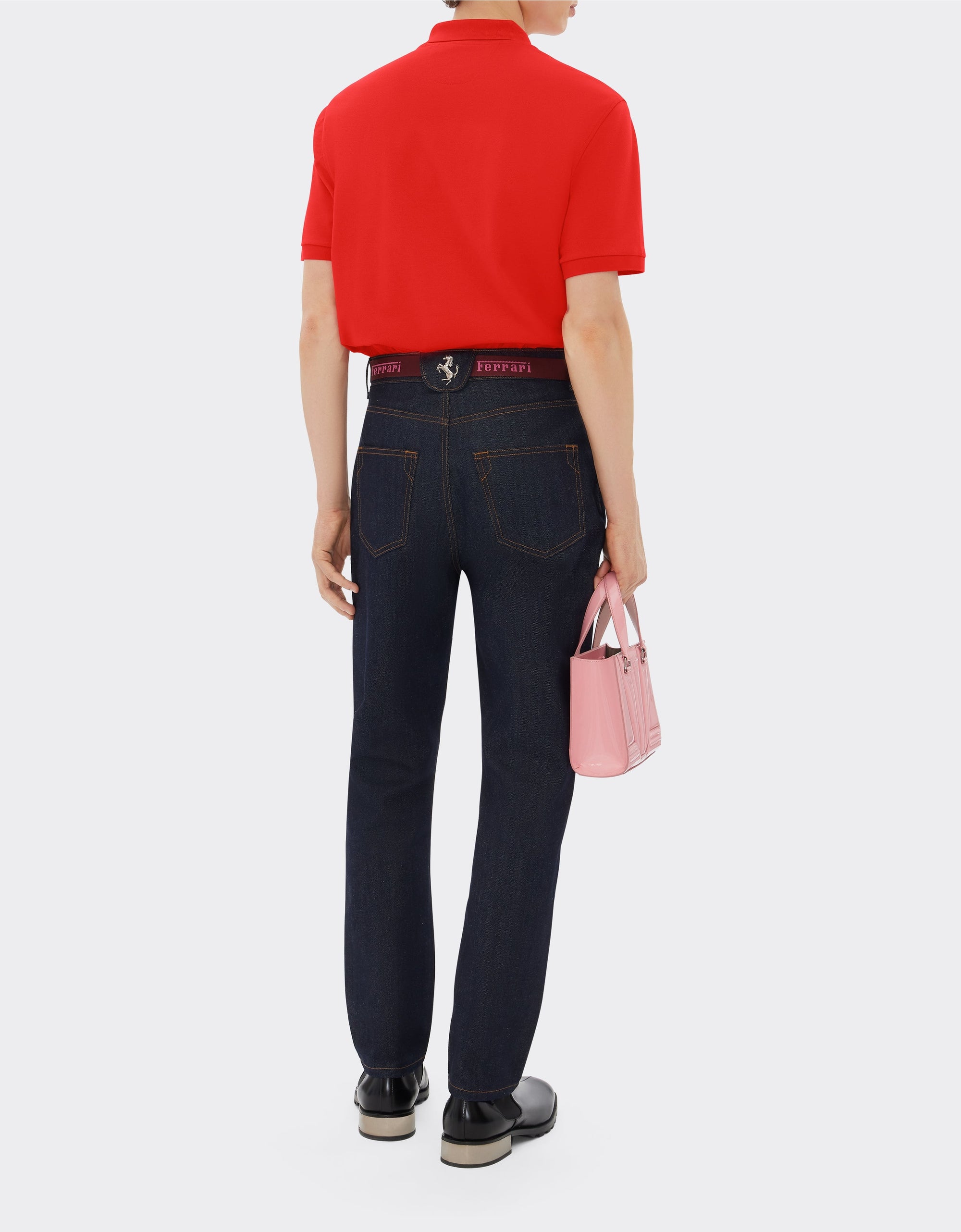 Polo shirt with Prancing Horse badge - Rosso Dino