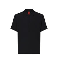 Polo boutonnière invisible tricoté - Nero