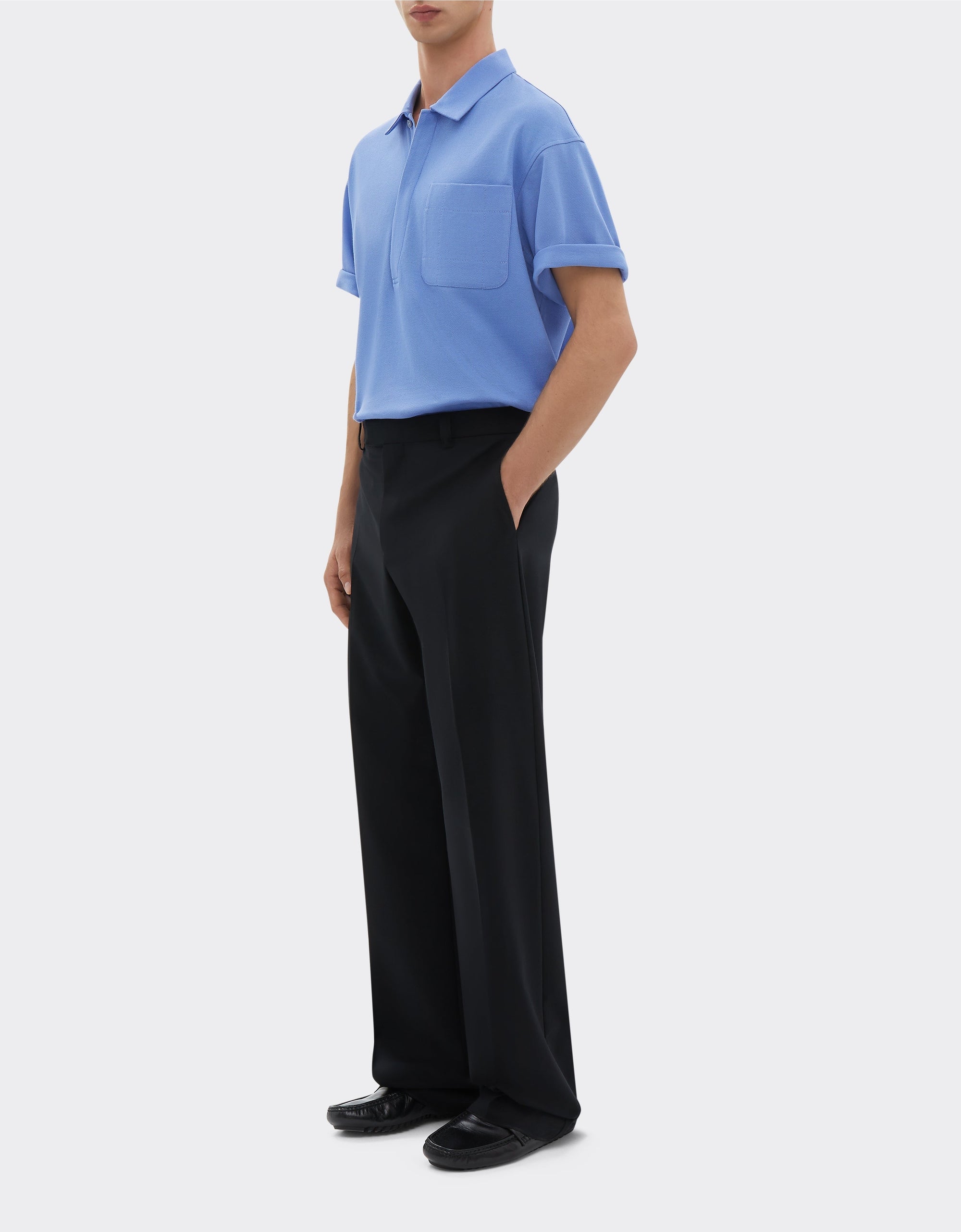 Polo boutonnière invisible avec poche - Ciano
