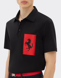 Polo avec poche Cheval cabré - Nero