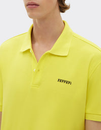 Polo avec logo Ferrari - Giallo Modena