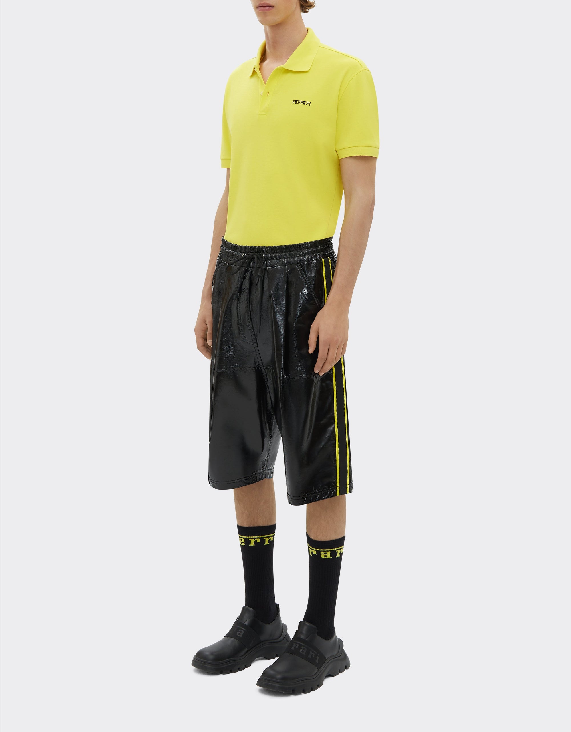 Polo avec logo Ferrari - Giallo Modena