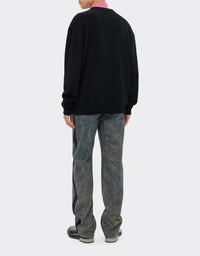 Sweat-shirt avec poche Cheval cabré - Nero